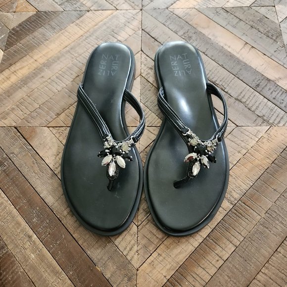 Naturalizer Black Sandal with Rhinestone Embellishments - Picture 3 of 4